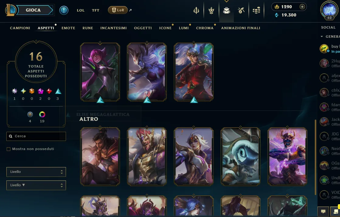 EUW🔥 500 $ AHRI SKIN ✨ • ⭐ LVL 62 • 💎 1.2K RP • 💙 INSANE LOOT • 💪 20+ CHAMPS